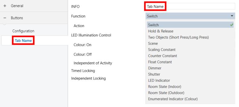 Figure 14. Individual Button