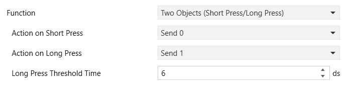 Figure 21. Individual Button - Two Objects (Short Press/Long Press)