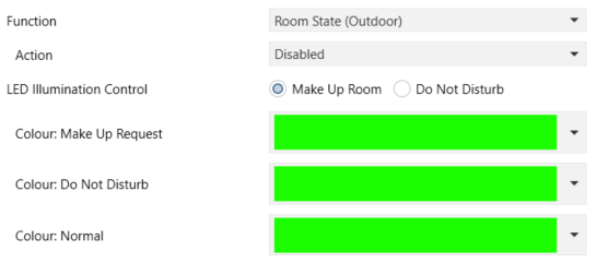 Figure 27. Individual Button - Room Outdoor (Outdoor): Disabled