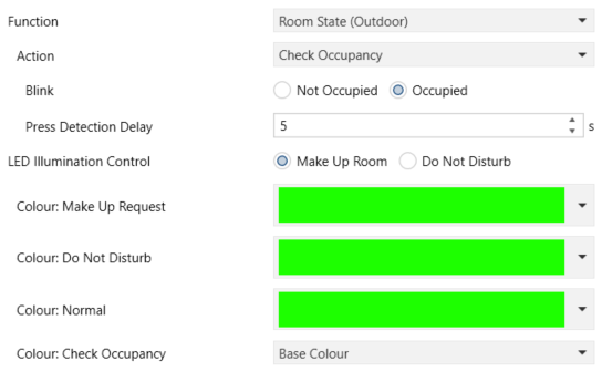 Figure 28. Individual Button - Room State (Outdoor): Check Occupancy