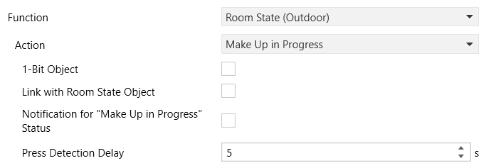 Figure 29. Individual Button - Room State (Outdoor): Make Up in Progress