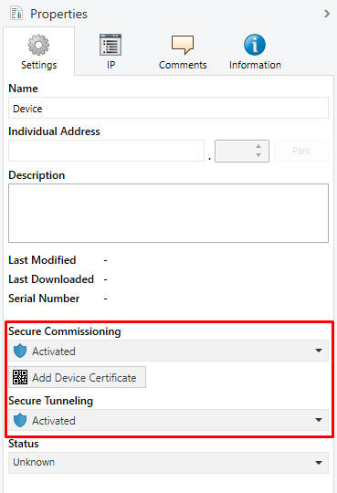 Figure 10. KNX IP Secure - Secure Commissioning and Tunneling.