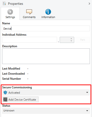 Figure 2. KNX Data Secure – Secure Commissioning.