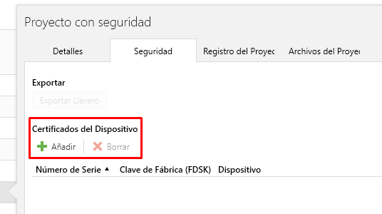 Figura 6. ETS - Añadir certificado de dispositivo.