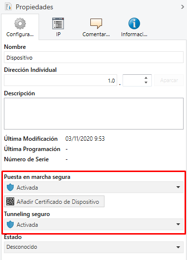 Figura 10. Seguridad KNX IP - Puesta en marcha y Tunneling seguro.