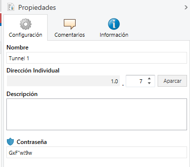 Figura 11. Contraseña de la dirección de túnel.