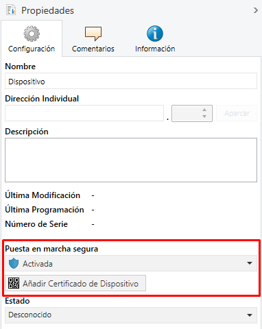 Figura 2. Seguridad en el bus KNX - Puesta en marcha segura.