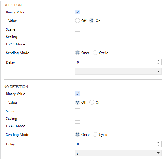 Figure 7. Motion Detector – Values