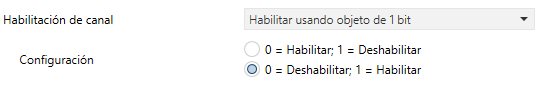 Figura 11. Habilitar usando objeto de 1 bit