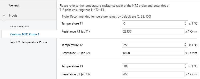 Figure 4. Custom NTC